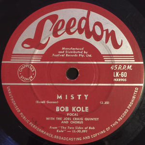 Bob Kole With The Joel Craig Quintet : Misty (7", Single)