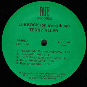 Terry Allen : Lubbock (On Everything) (2xLP, Album)