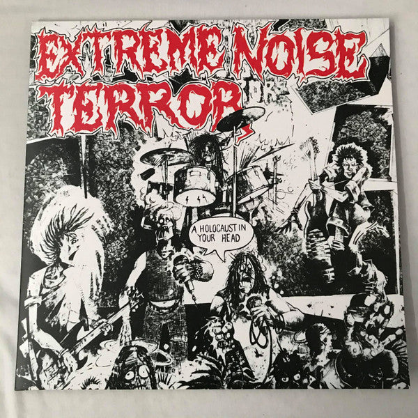 Extreme Noise Terror : A Holocaust In Your Head (LP, Album, RE, Whi)