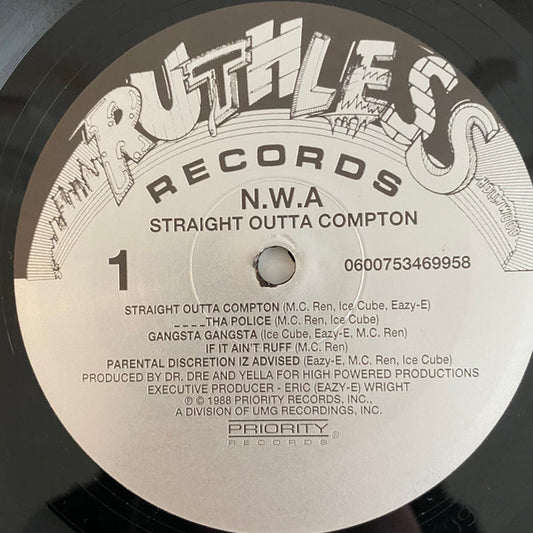 N.W.A* : Straight Outta Compton (LP, Album, RE, 180)