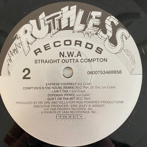 N.W.A* : Straight Outta Compton (LP, Album, RE, 180)