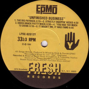 EPMD : Unfinished Business (LP, Album)