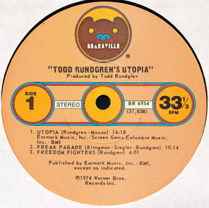 Utopia (5) : Todd Rundgren's Utopia (LP, Album, Cap)
