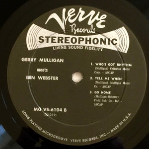Gerry Mulligan, Ben Webster : Gerry Mulligan Meets Ben Webster (LP, Album)