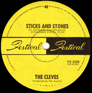 Cleves : Sticks And Stones (7", Single)