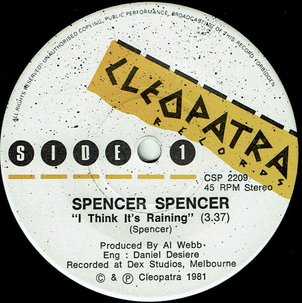 Thinking It's Raining Buy Spencer Spencer : I Think It's Raining (7